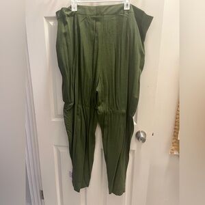 ASOS Linen Olive Green Pants